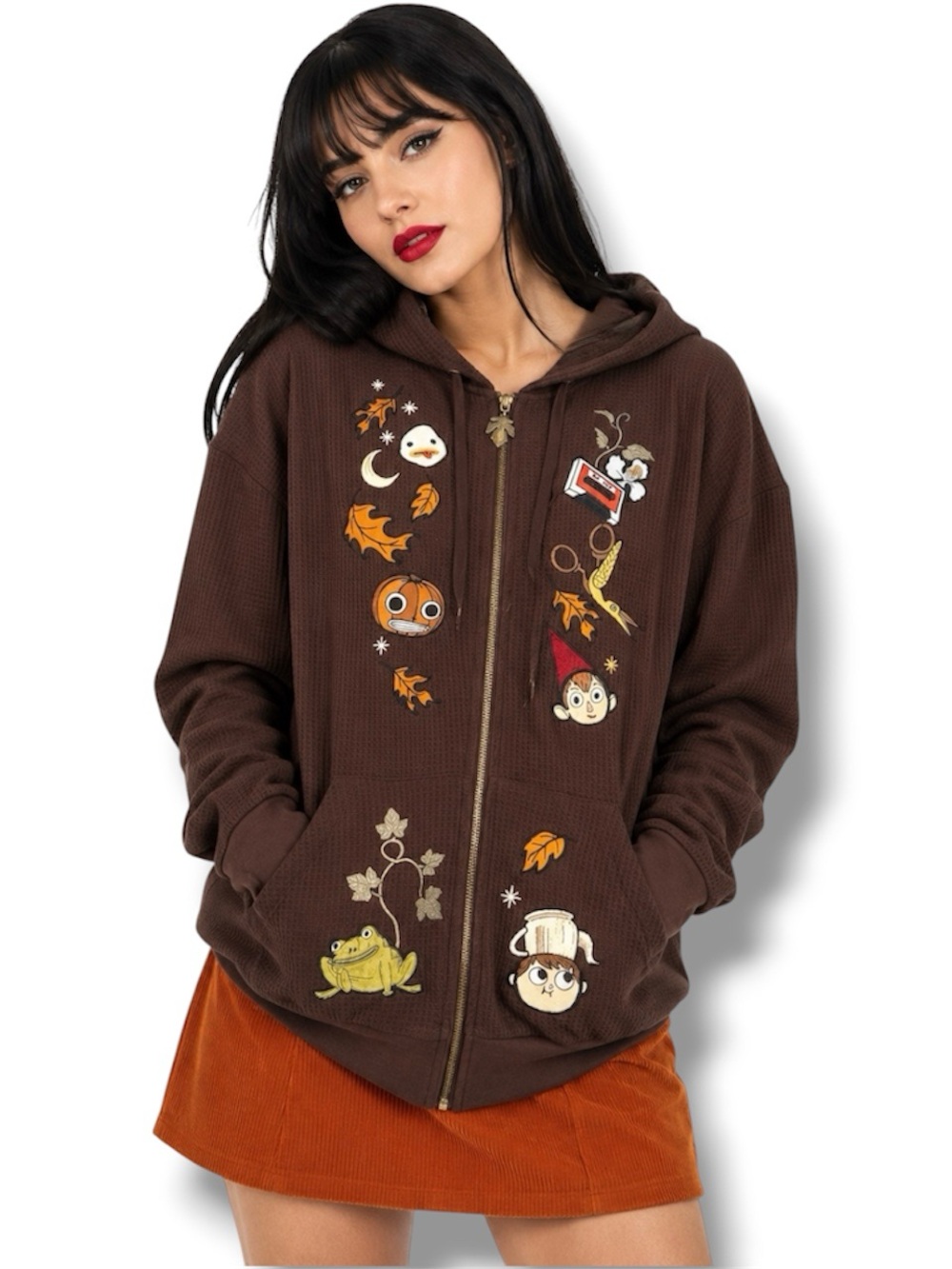 Cartoon Network Over The Garden Wall Fall Characters Icons Oversized Zip Sweater